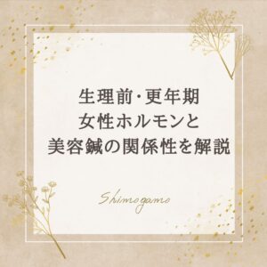 アイキャッチ画像｜生理前・更年期…女性ホルモンと美容鍼の関係性を解説