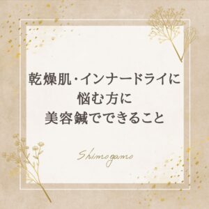 アイキャッチ画像｜乾燥肌・インナードライに悩む方に｜美容鍼でできること